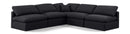 Indulge - Linen 5 Piece Modular Corner Armless Sectional