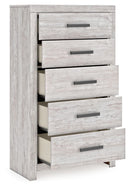 Cayboni - Five Drawer Chest - Whitewash