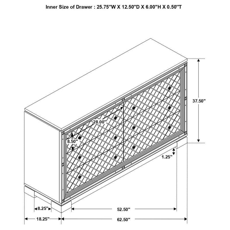 Eleanor - Rectangular 6-Drawer Dresser