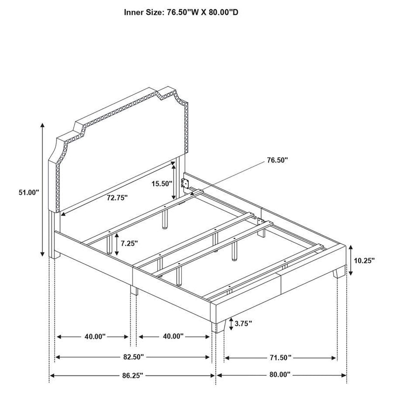 Tamarac - Upholstered Nailhead Bed