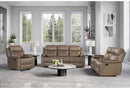 U6026 - 3 Piece Living Room Set (Reclining Sofa / Console, Reclining Loveseat, Glider Recliner) - Dark Brown