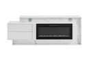 Kira - 87" Entertainment Unit With Bluetooth Speaker And LED - White