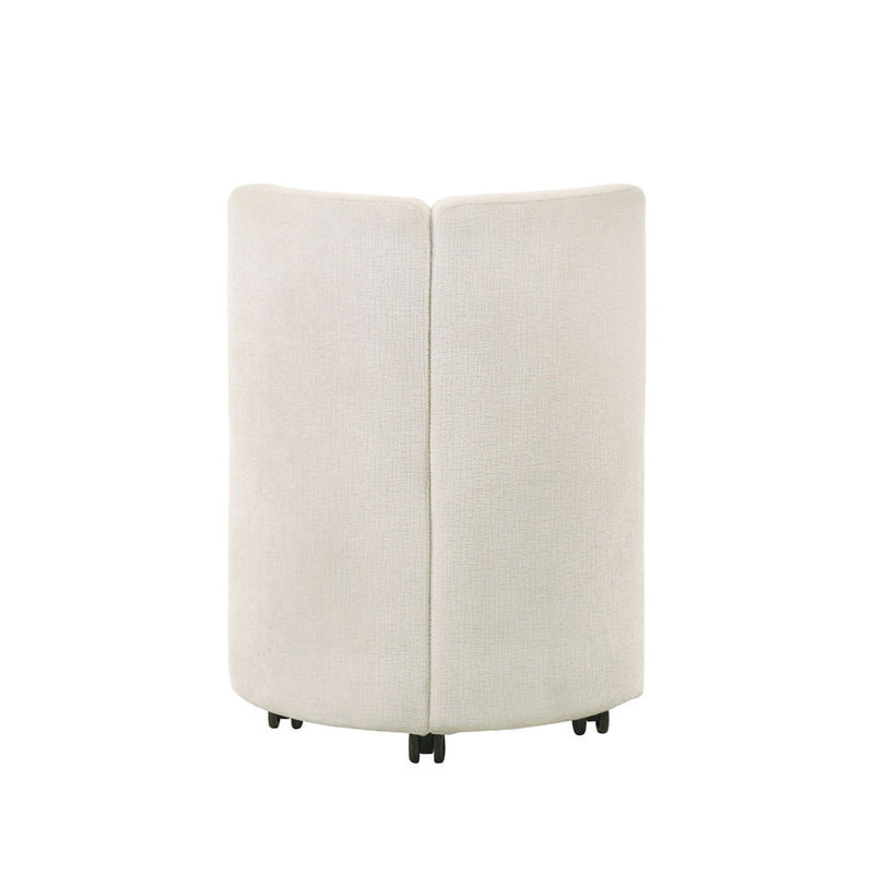 Blayde - Side Chair With Swivel (Set of 2) - White Fabric