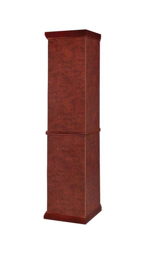 Appledale - 6-Shelf Corner Curio Display Cabinet - Medium Brown