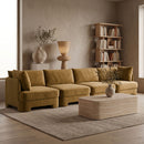 Hammond - Velvet Performance Fabric Upholstered 4 Piece Sofa