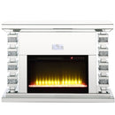 Noralie - 47" Fireplace With Bluetooth - Mirrored & Faux Diamonds