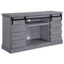 Amrita - TV Stand With Fireplace - Gray Oak