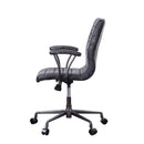 Barack - Office Chair - Vintage Black Top Grain Leather & Aluminum