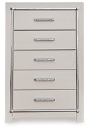 Zyniden - Five Drawer Chest - Silver