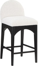 Waldorf - Boucle Stool With Black Legs