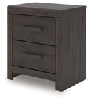 Prendonea - Two Drawer Night Stand - Charcoal