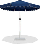 Amalfi - Aluminum Patio Umbrella - White Base / Light Brown Pole