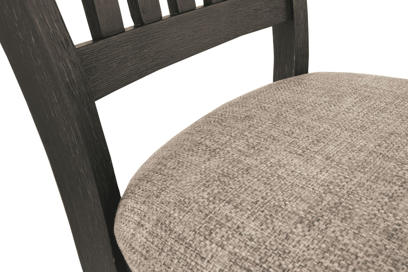 Tyler - Black / Grayish Brown - Dining Uph Side Chair (Set of 2) - Slatback