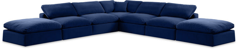 Comfy - 7 Piece Velvet Modular Corner Sectional