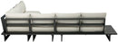 Maldives - 4 Piece Water Resistant Outdoor Patio Modular Sectional With Gray Base
