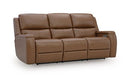 5Z-Syran - Power Reclining Sofa With Adjustable Headrest - Caramel
