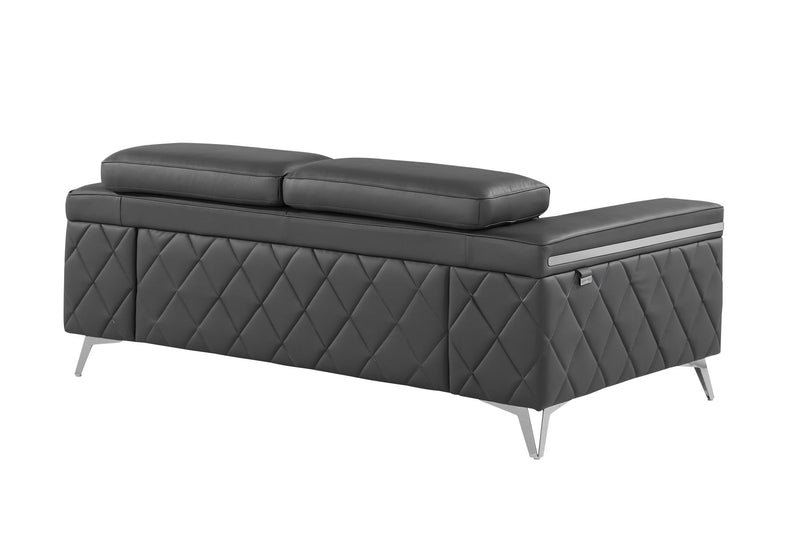 1140 - Top Grain Italian Leather Loveseat