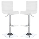 Bianca - Square Upholstered Adjustable Bar Stools (Set of 2)