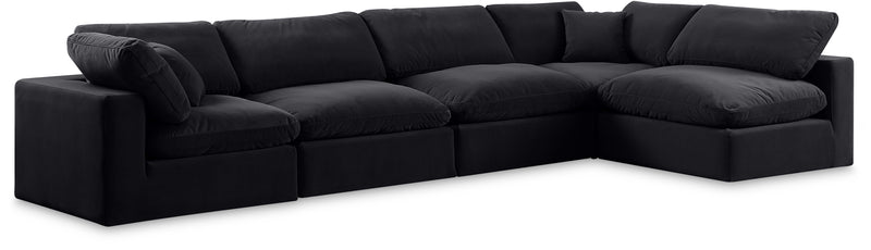 Comfy - 5 Piece Velvet Modular Sectional