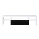 Buck II - TV Stand - White & Black High Gloss