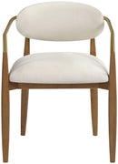 Riccio - Fabric Dining Arm Chair (Set of 2) - Walnut Frame