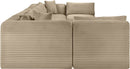 Shaggy - Fabric 8 Piece Modular U-Shaped Armless Sectional