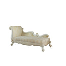 Picardy - Chaise Lounge With 2 Pillows - Pattern Fabric & Antique Pearl