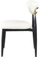 Ronda - Vegan Leather Upholstered Dining Side Chair - Black Legs