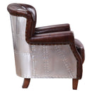 Brancaster - Accent Chair - Vintage Brown & Aluminum