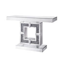 Noralie - Rectangular Console Table - Mirrored & Faux Diamonds