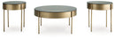 Jettaya - Occasional Table Set (Set of 3) - Brushed Brass