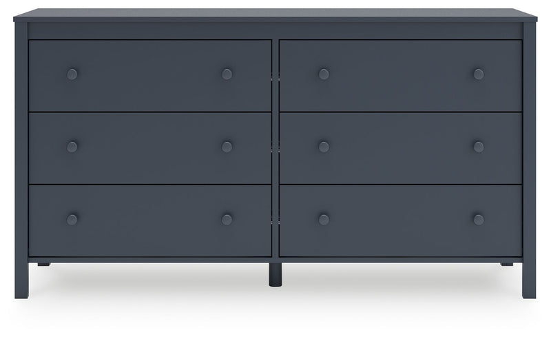 Simmenfort - Navy Blue - Six Drawer Dresser