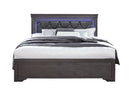 Pompei - King Bed With LED - Gray