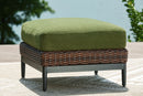 Horizon Hall - Ottoman With Cushion - Brown / Green