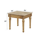 Daesha - End Table - Marble Top & Antique Gold