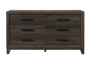 Harmony - 5 Piece Twin Bedroom Set (Bed, Dresser & Mirror, Nightstand, Chest) - Dark Brown