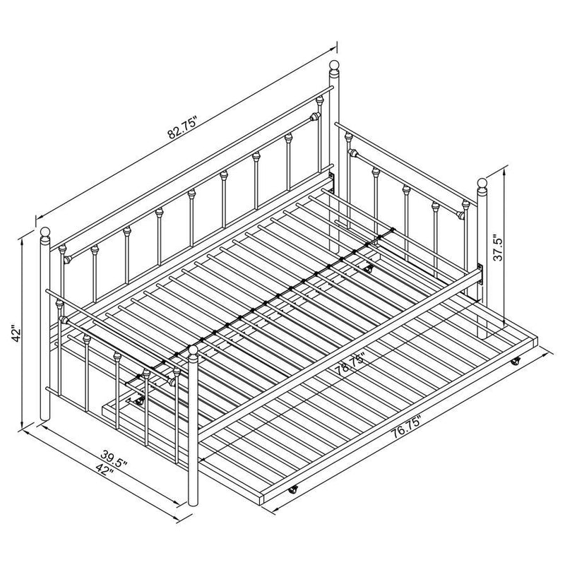 Nocus - Metal Daybed With Trundle