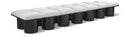 Pavilion - 14 Piece Modular Bench With Black Base