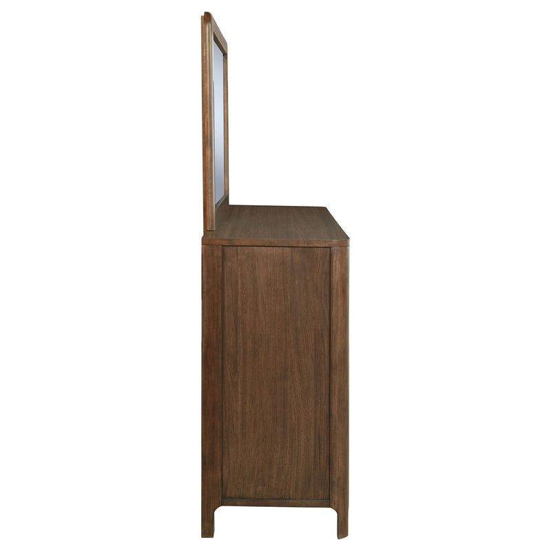 Maderia - 8-Drawer Dresser And Mirror - Walnut