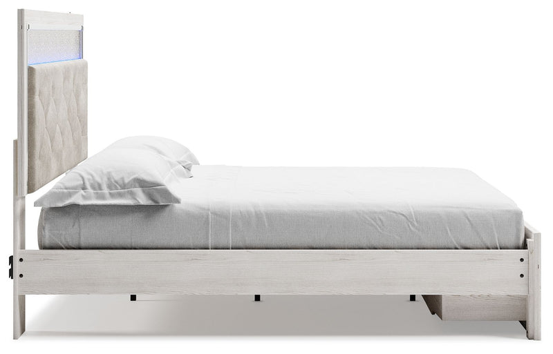 Altyra - White - King Upholstered Storage Bed