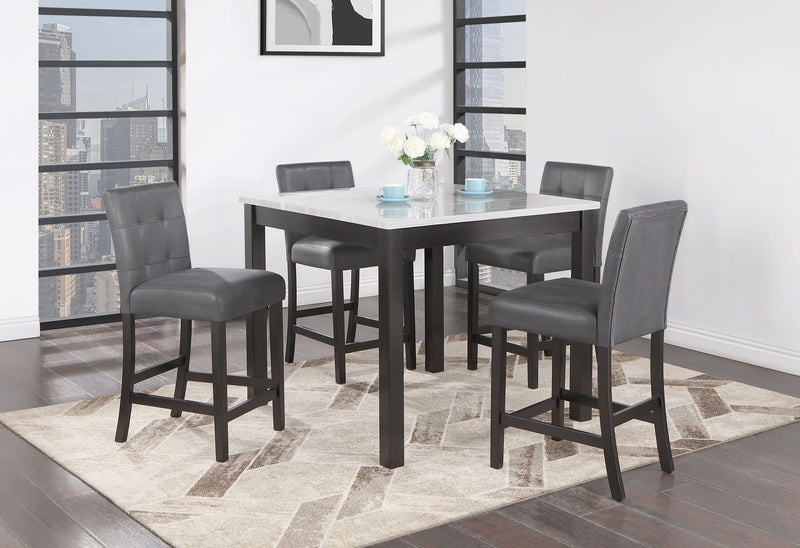 D4052 - Bar Table And Four Bar Stools - Light Gray