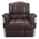 Brancaster - Accent Chair - Retro Brown Top Grain Leather & Aluminum