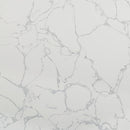 Koen - Round Dining Table, Engineering Marble Top - White & Black