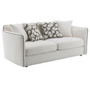 Yolanda - Loveseat With 4 Pillows - Beige Chenille