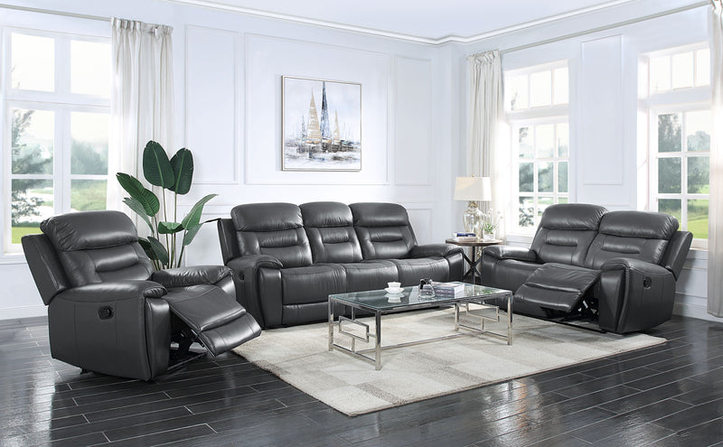 Lamruil - Sofa - Gray Top Grain Leather