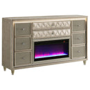 Lorient - 8-Drawer LED Bedroom Flame Box Dresser
