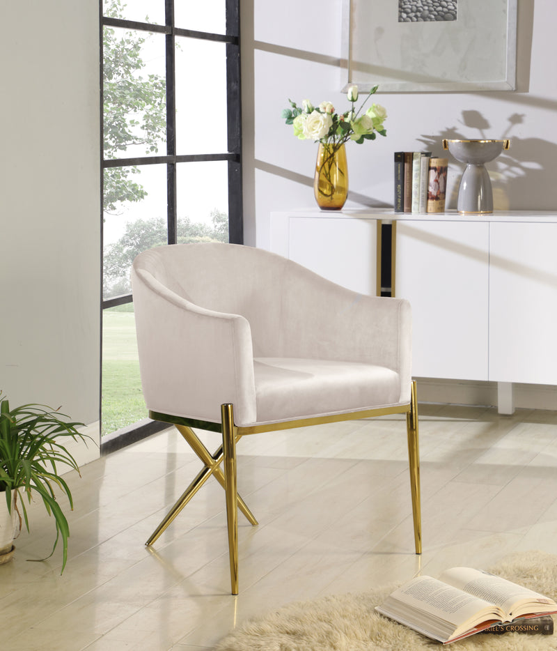 Xavier - Dining Chair with Gold Legs