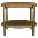 Arini - Round End Side Table With Storage Shelf