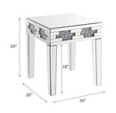 Noralie - 20" Square End Table With Faux Diamonds - Mirrored