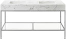 Marmo - Engineered Marble Bathroom Vanity With Chrome Base